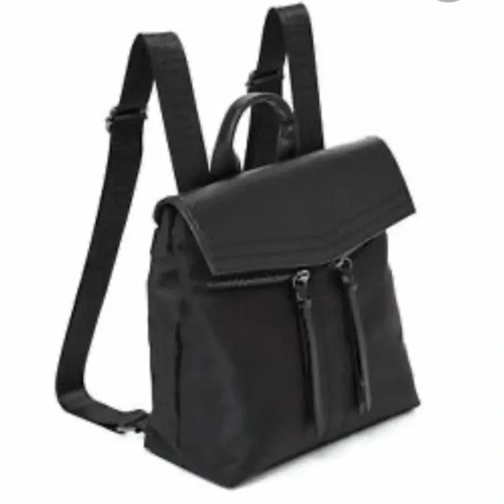 Botkier | NWT Small Black Nylon & Faux Leather Backpack